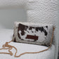 Wallet cow white & coffe
