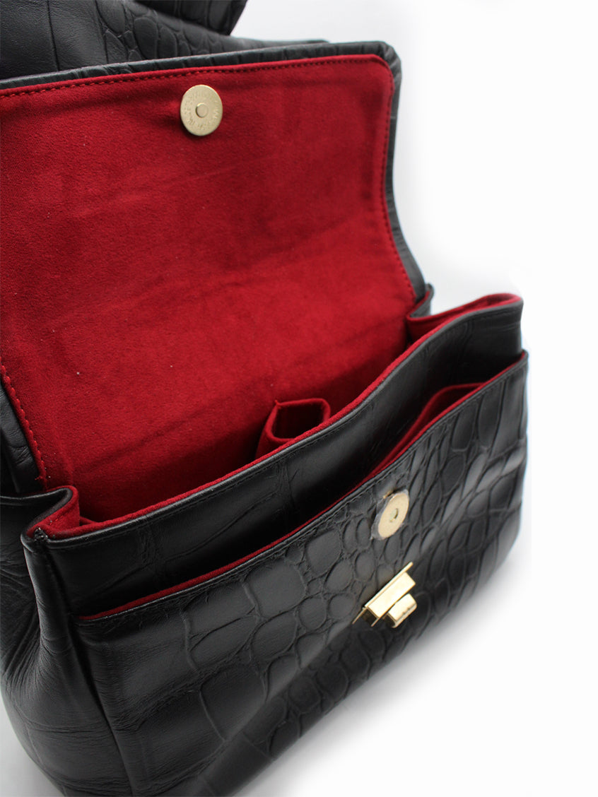 MILAN BLACK CROCO