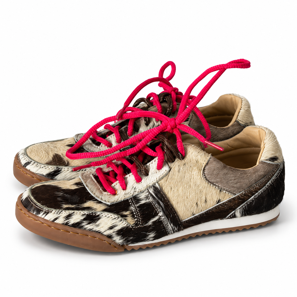 Cattle sneakers agujetas rosas