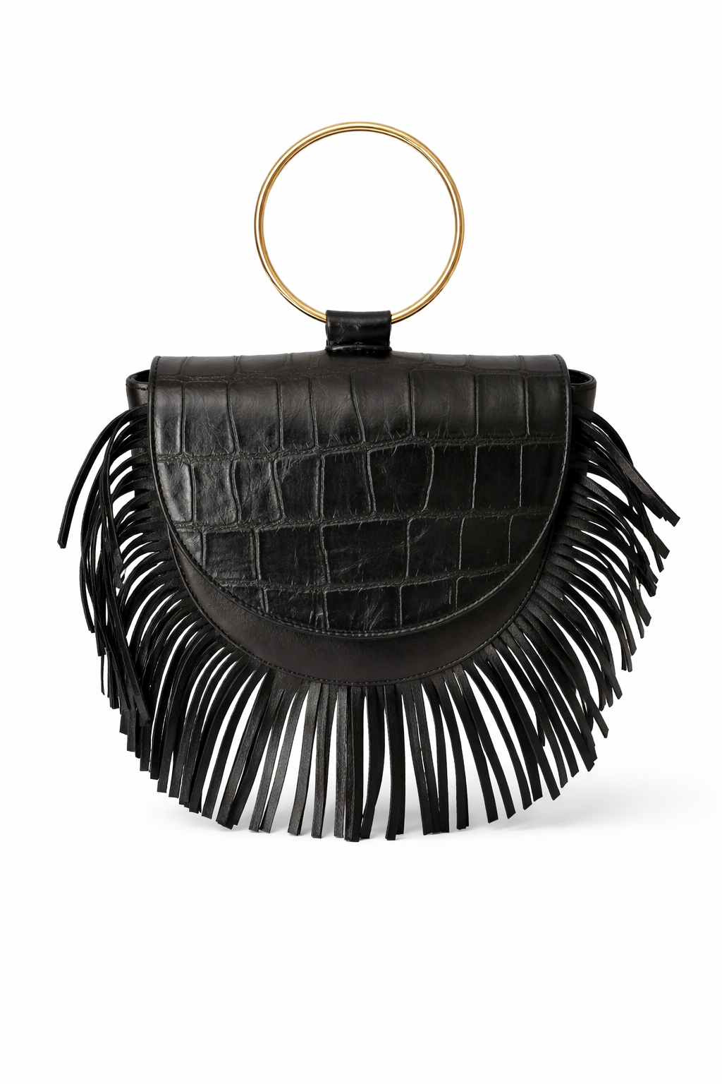 Ring bag deep croco negro