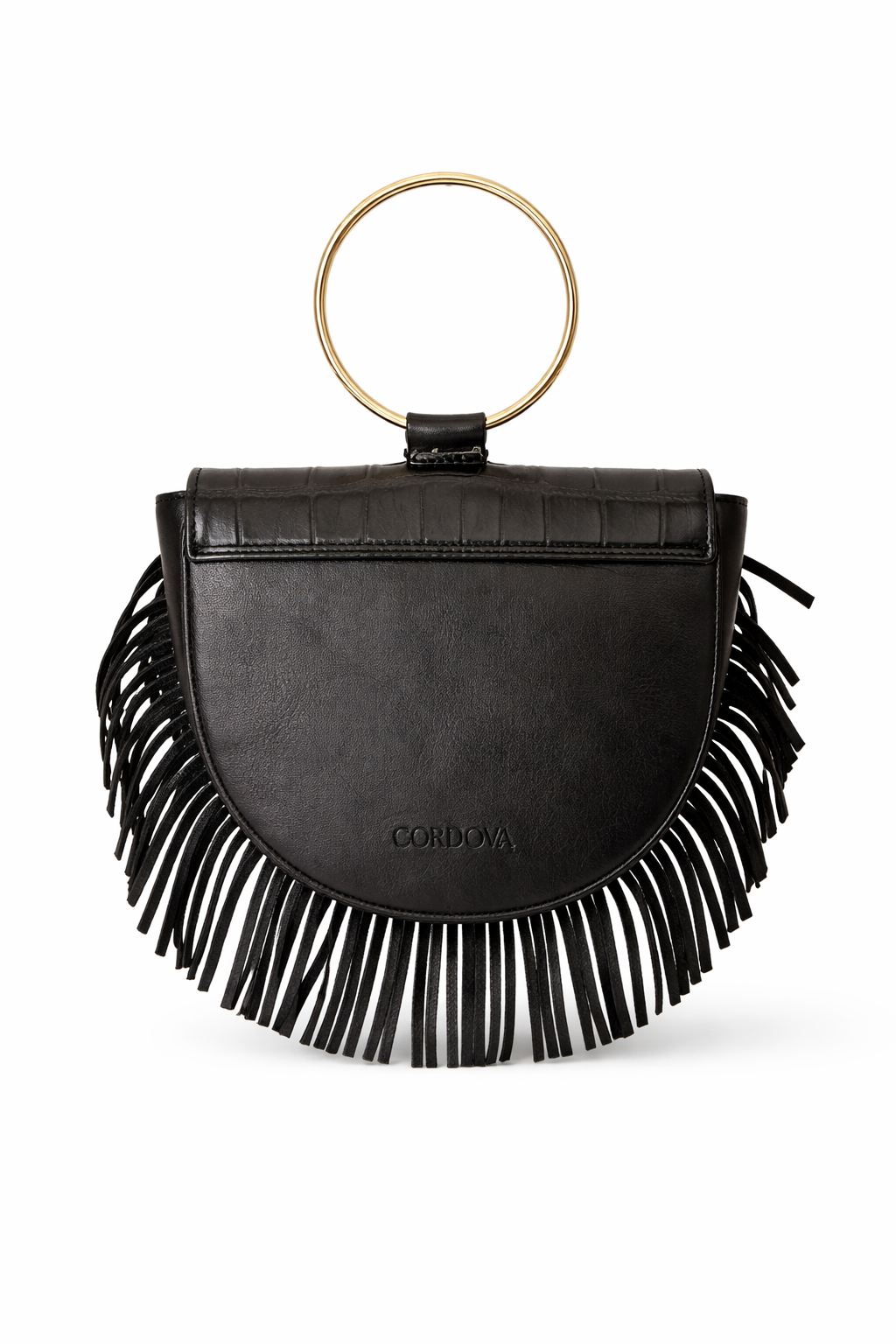 Ring bag deep croco negro